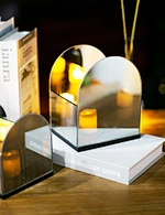 glass mirror candle holder